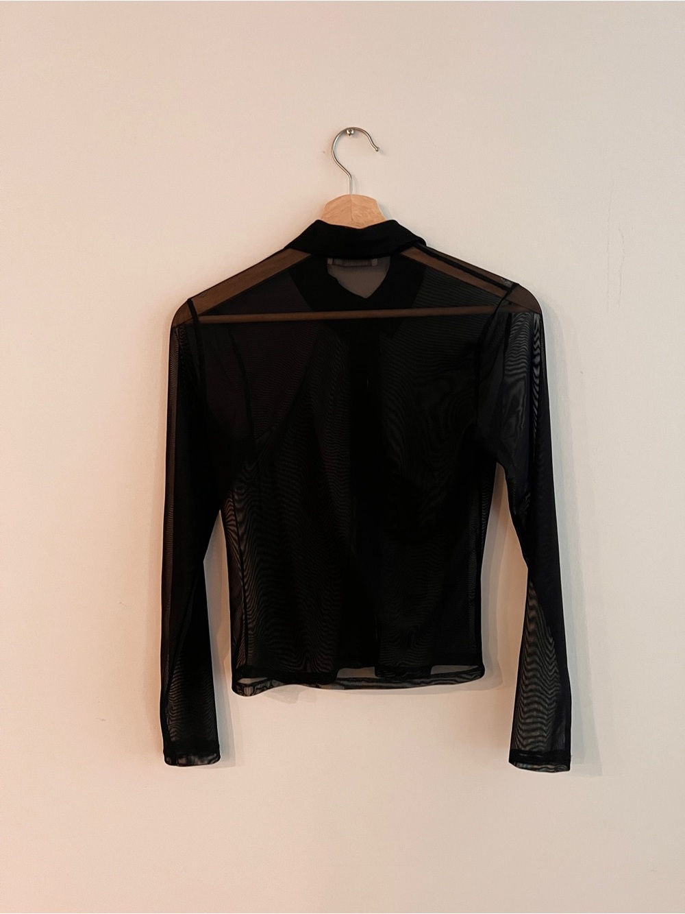 Abercrombie & Fitch Sheer Black Button-Up Blouse - Picture 2 of 2